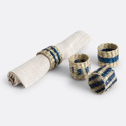Set of 4 Jakar Woven Grass Napkin Rings LA REDOUTE INTERIEURS image