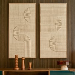 Art mural en duo, palmier tissé, Telaga  AM.PM image