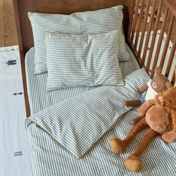 Funda de almohada de algodón para bebé, Tiny Vichy LA REDOUTE INTERIEURS image