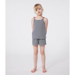 Pyjashort en coton, à bretelles, à rayures PETIT BATEAU image
