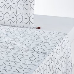 Drap plat uni coton lavé, Mirni LA REDOUTE INTERIEURS image