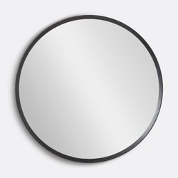 Miroir rond en chêne massif noir, Ø100 cm, Orion AM.PM image
