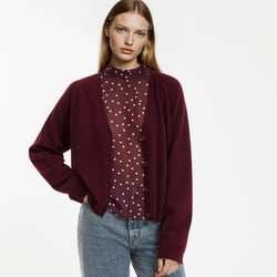 Gilet en fine maille cachemire, boutonné LA REDOUTE COLLECTIONS image