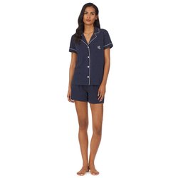 Пижама с короткими рукавами, из хлопка в горошек LAUREN RALPH LAUREN image