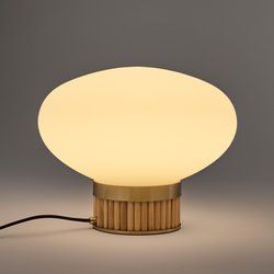 Lampe laiton, bambou et verre opaline, Dolce LA REDOUTE INTERIEURS image