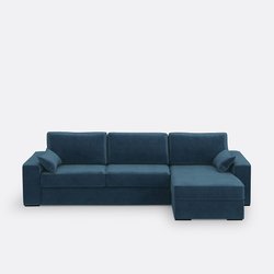 Sofá-cama de canto, em veludo, Bultex Cécilia LA REDOUTE INTERIEURS image