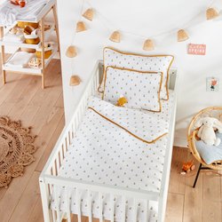 Dekbedovertrek voor baby in tetra, Tulipe LA REDOUTE INTERIEURS image