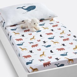 Drap-housse en coton bio bonnet 17 cm, Earth LA REDOUTE INTERIEURS image