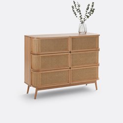 Kommode Laora mit 6 Rattanschubladen LA REDOUTE INTERIEURS image