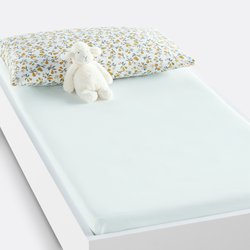 Lenzuolo con angoli bébé tinta unita 20% cotone riciclato, Poire LA REDOUTE INTERIEURS image