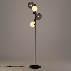 Lampadaire verre fumé et métal, Bullesco AM.PM image