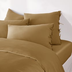 Funda de almohada anudada de algodón liso, Scenario LA REDOUTE INTERIEURS image