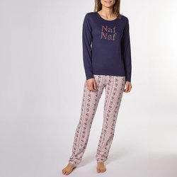 Pijama em algodão e modal, Banjo NAF NAF image