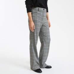 Pantalón flare de cuadros príncipe de Gales LA REDOUTE COLLECTIONS image