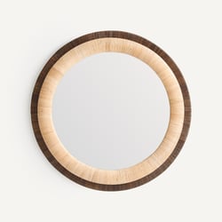 Ronde spiegel in tweekleurig rotan, diameter 91 cm, MAE AM.PM image