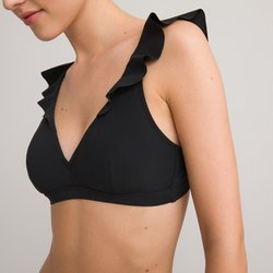 Haut de maillot de bain foulard, détails volants LA REDOUTE COLLECTIONS image