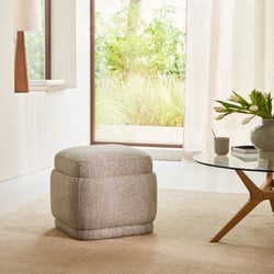 Pouf en tissu texturé, CLEOPHEE AM.PM image