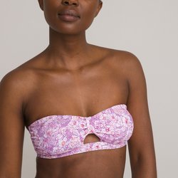 Sujetador de bikini tipo banda con estampado de flores LA REDOUTE COLLECTIONS image