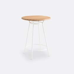 Table haute de jardin aluminium et teck, Chassagne LA REDOUTE INTERIEURS image