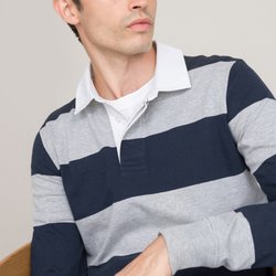 Polo maniche lunghe jersey, cotone bio LA REDOUTE COLLECTIONS image
