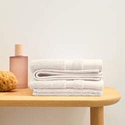 Kheops Face Towels in Egyptian Cotton 600g/m2 in Set of 4 LA REDOUTE INTERIEURS image