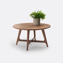 Petite table basse ronde noyer, Larsen LA REDOUTE INTERIEURS image