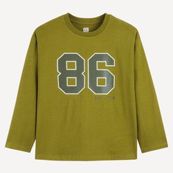 Футболка оверсайз с длинными рукавами и принтом спереди LA REDOUTE COLLECTIONS image