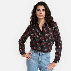 Hemd met bloemenprint en lange mouwen LA REDOUTE COLLECTIONS image