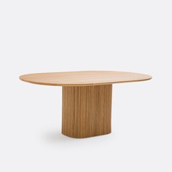 Mesa de comedor chapada en roble, 6/8 plazas, Tamula LA REDOUTE INTERIEURS image
