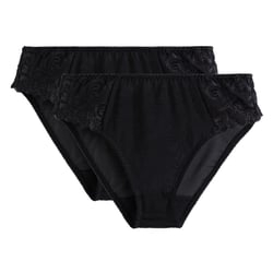 Pack of 2 Lyssa Knickers in Plain/Embroidered Tulle ANNE WEYBURN image