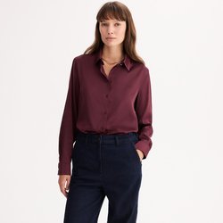 Chemise en satin, manches longues ANNE WEYBURN image