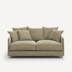 Canapé compact, convertible, en velours stonewashed, Lazare AM.PM image