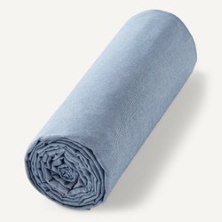 Acoledor 100% Organic Cotton Percale 200 Thread Count Fitted Sheet AM.PM image