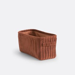 Cesto em veludo plissado, Velvetas LA REDOUTE INTERIEURS image
