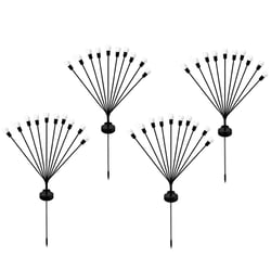 Lot de 4 balises solaires 10 boules 4X LYRA LUMISKY
