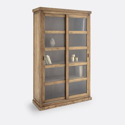 Bücherregal mit Vitrine, 2 Schiebetüren, Lunja LA REDOUTE INTERIEURS image
