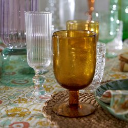 Set of 6 Faraji Bubbled Stem Glasses LA REDOUTE INTERIEURS image