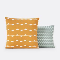 Irun Geometric Cotton Pillowcase LA REDOUTE INTERIEURS image