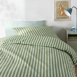 Bettwäsche-Set Sacha Grün mit 50% recycelter Baumwolle, rechteckiger Kissenbezug LA REDOUTE INTERIEURS image