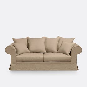 2-, 3- Oder 4-sitzer-sofa Adelia Mit Abnehmbaren Bezügen Aus Dickem Leinen
