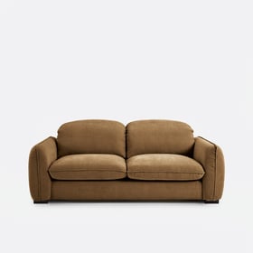 Sofa, Gerade, 3-sitzig, Aus Meliertem Polyester, Mit Kopfstützen, Isla