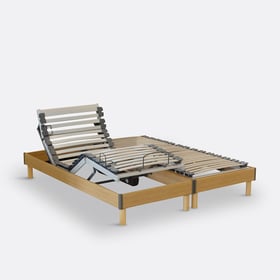 Bettrahmen Mit Elektrischem Relax-lattenrost, Holzoptik