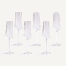 Am.pm 6er-set Sektgläser Allur, Aus Facettiertem Glas