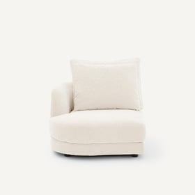 Am.pm Halbes Sofamodul Tiberio Links, Aus Chenille-samt
