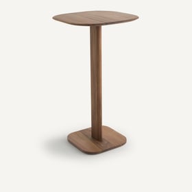 Emmanuel Gallina X Am.pm Hoher Bistrotisch Monceau, 2 Gedecke, Aus Massivem Nussbaum, Design Gallina