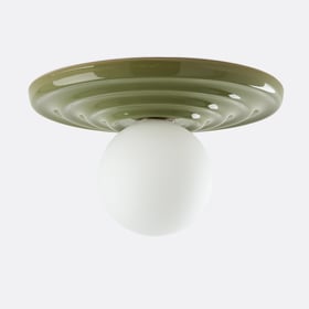 Deckenleuchte Oder Wandleuchte Holi Aus Keramik Und Opalglas, Durchmesser 33,2 Cm