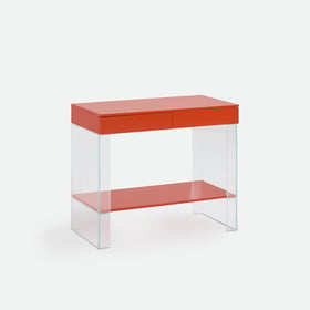 La Redoute Interieurs Konsole Ela Mit 2 Ablagen, 2 Schubladen, Aus Lackiertem Mdf Und Glas