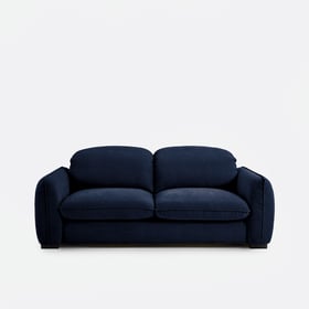 Schlafsofa, 3-sitzer, Aus Meliertem Polyester, Mit Kopfstützen, Isla