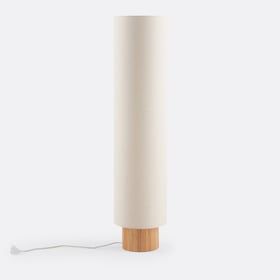 Stehlampe Bruisse, Esche Und Leinen