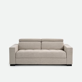 3-sitzer-sofabett, Melierter Strukturstoff, Mit Kopfstützen, Pao